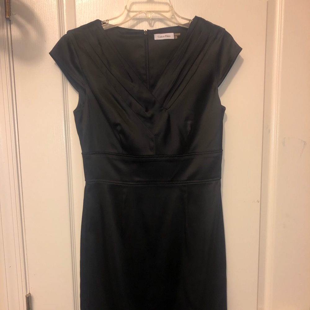 Black Calvin Klein silk material dress